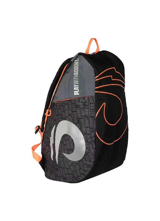 RACKET BAG LÕK GEN 2 BLACK, GREY, AND ORANGE